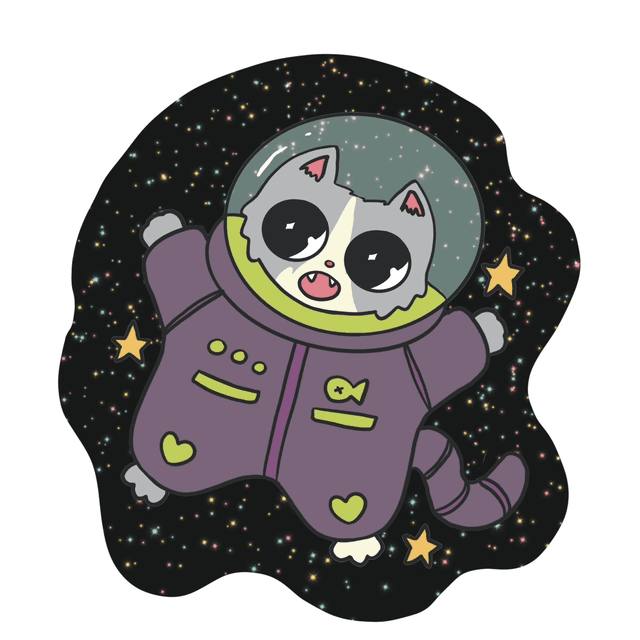 Original Art Keychain | Spacecat