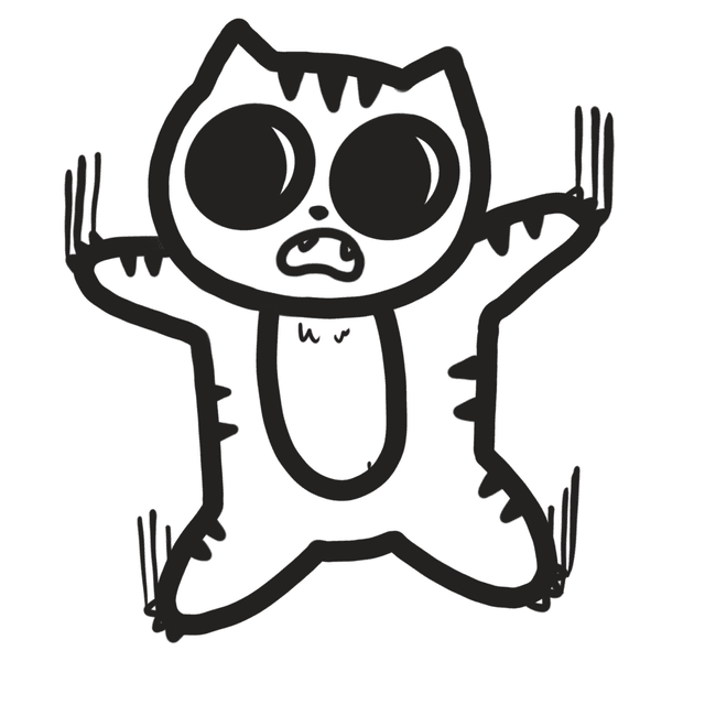 Original Art Sticker | Scratchy Cat